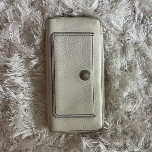 Cream coach trifold Wallet
